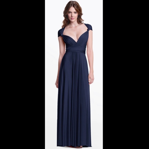 Henkaa Sakura Navy Blue Maxi Convertible Dress - Plus Size - Picture 1 of 6
